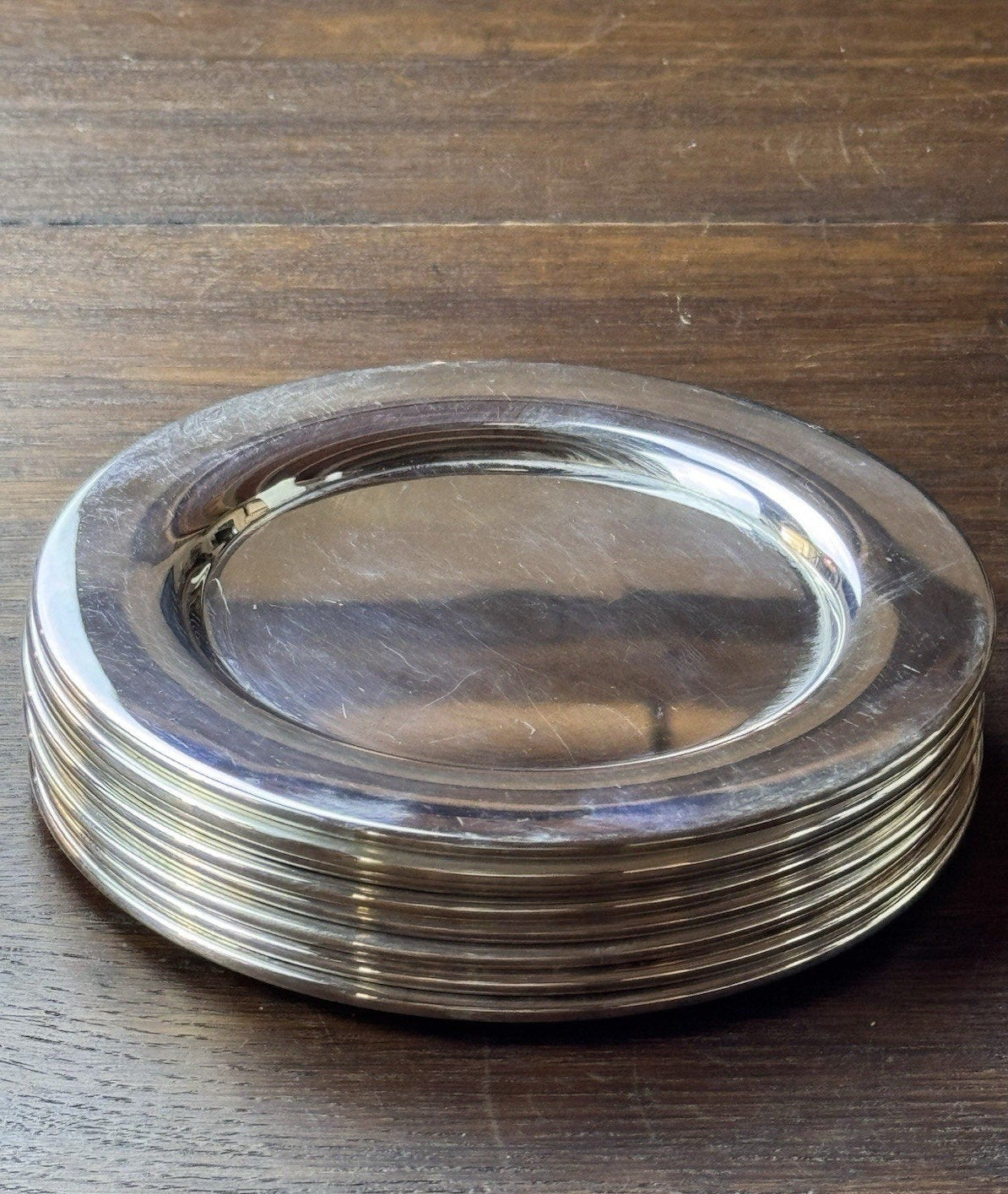 8 Silverplate Bread Dessert Plates Dishes 6” Classic Tableware