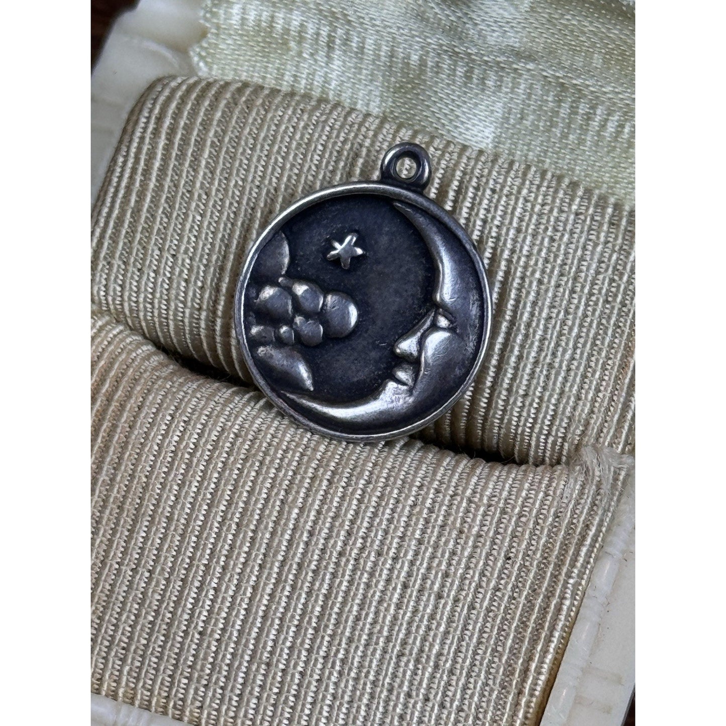 Retired James Avery Moon and Star Charm 5/8” STERLING 925