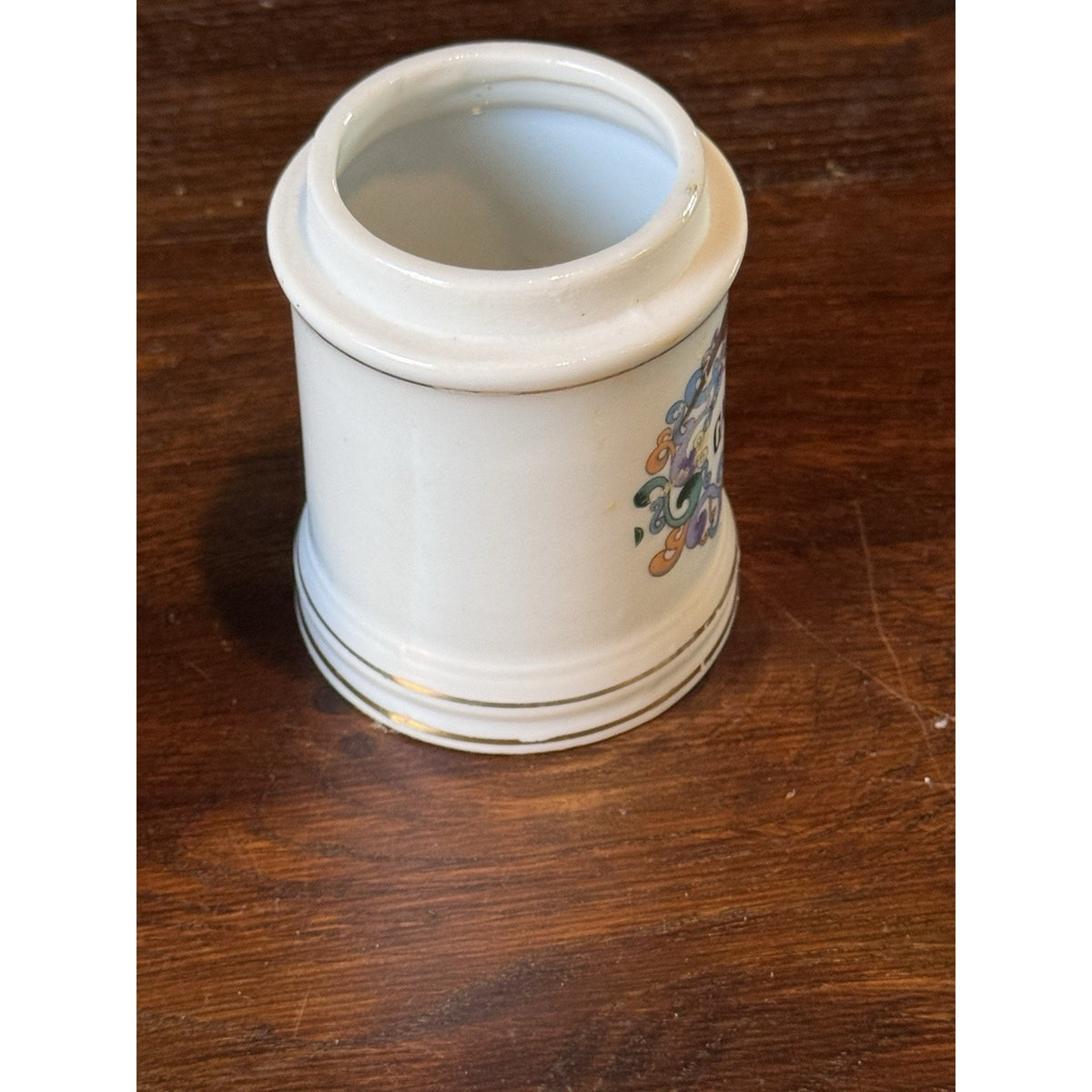Vintage Porcelain Gauze Apothecary Jar Medical Canister With Lid 4.25”