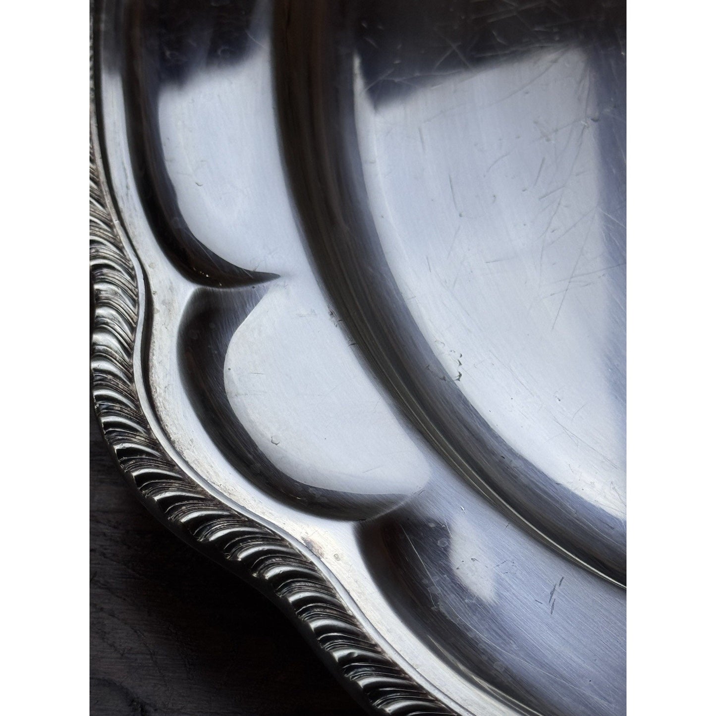 Silverplate Large Oval Serving Tray Rope Edge 18.25” x 13” GORHAM