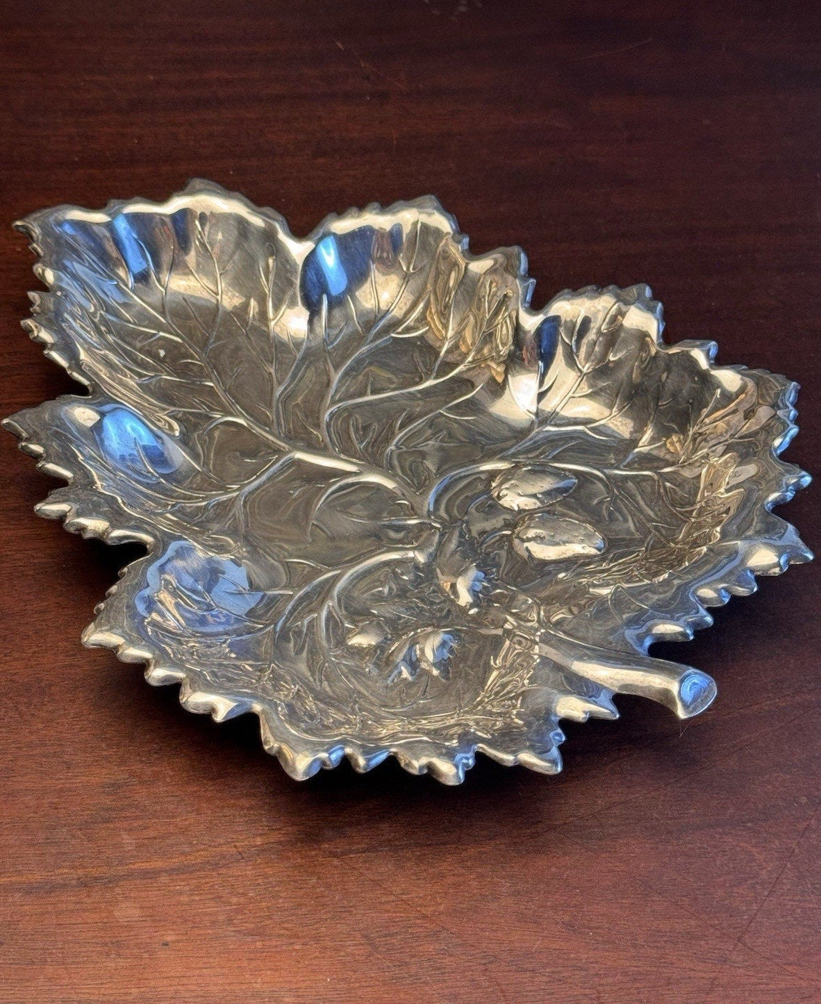 Silverplate Strawberry Dish Crescent Serving Bowl Fruit Tableware Footed