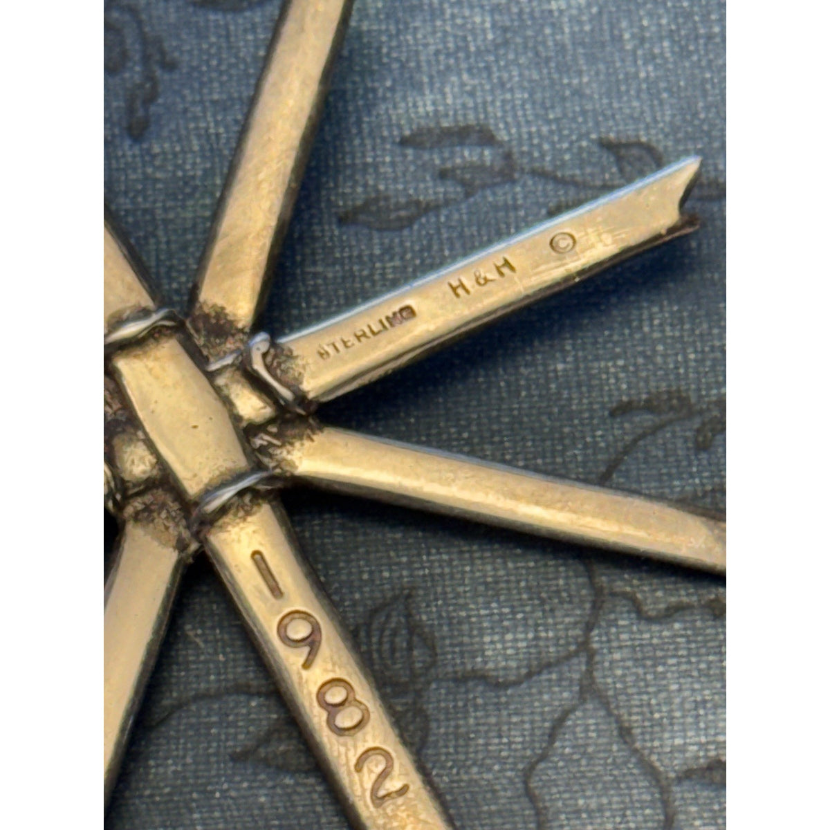 Schwarzschild Sterling Silver Strohstern Star Christmas Ornament 1982 Vintage 2”