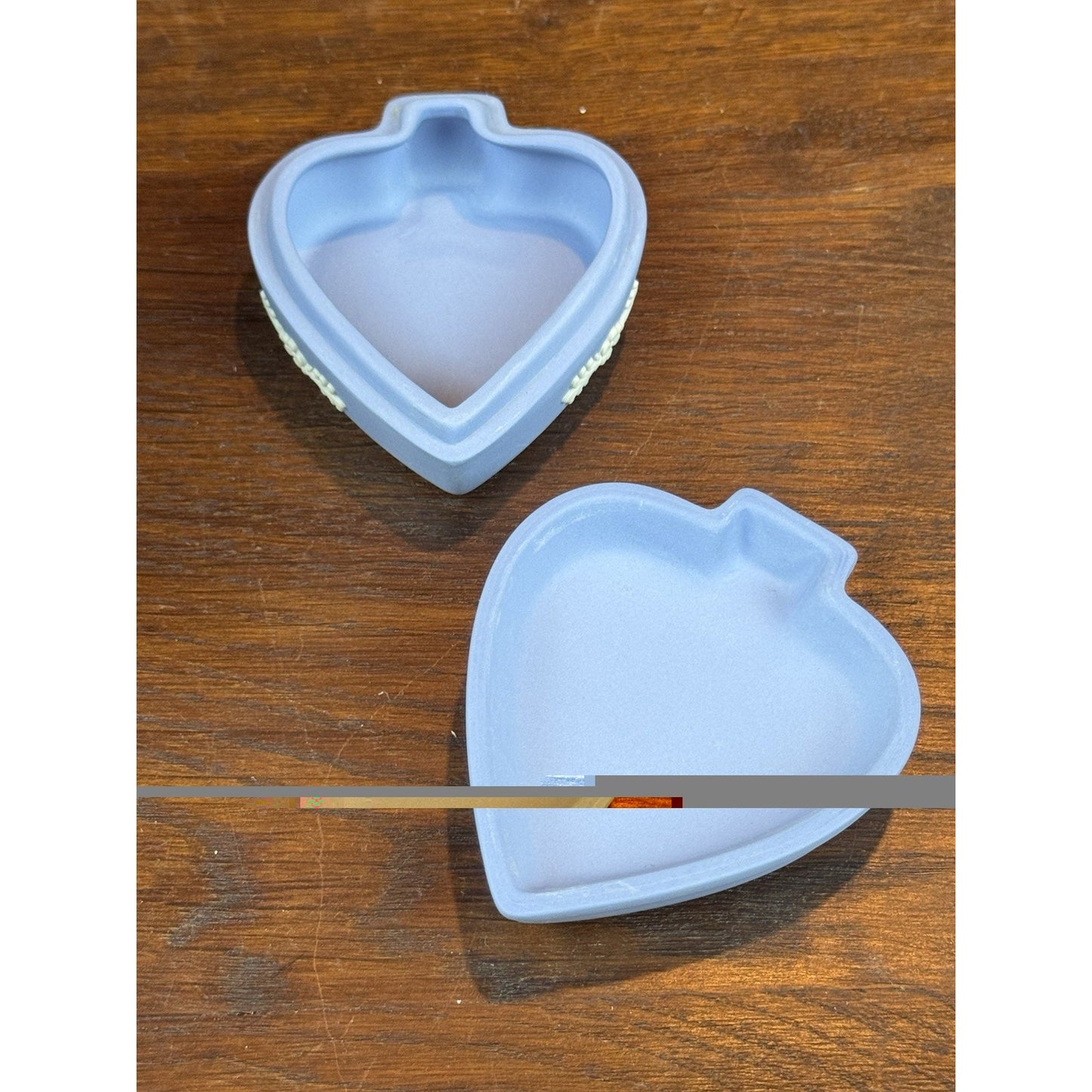 Vintage Wedgwood Jasperware Blue Spade Trinket Box Pegasus Lidded 3” England