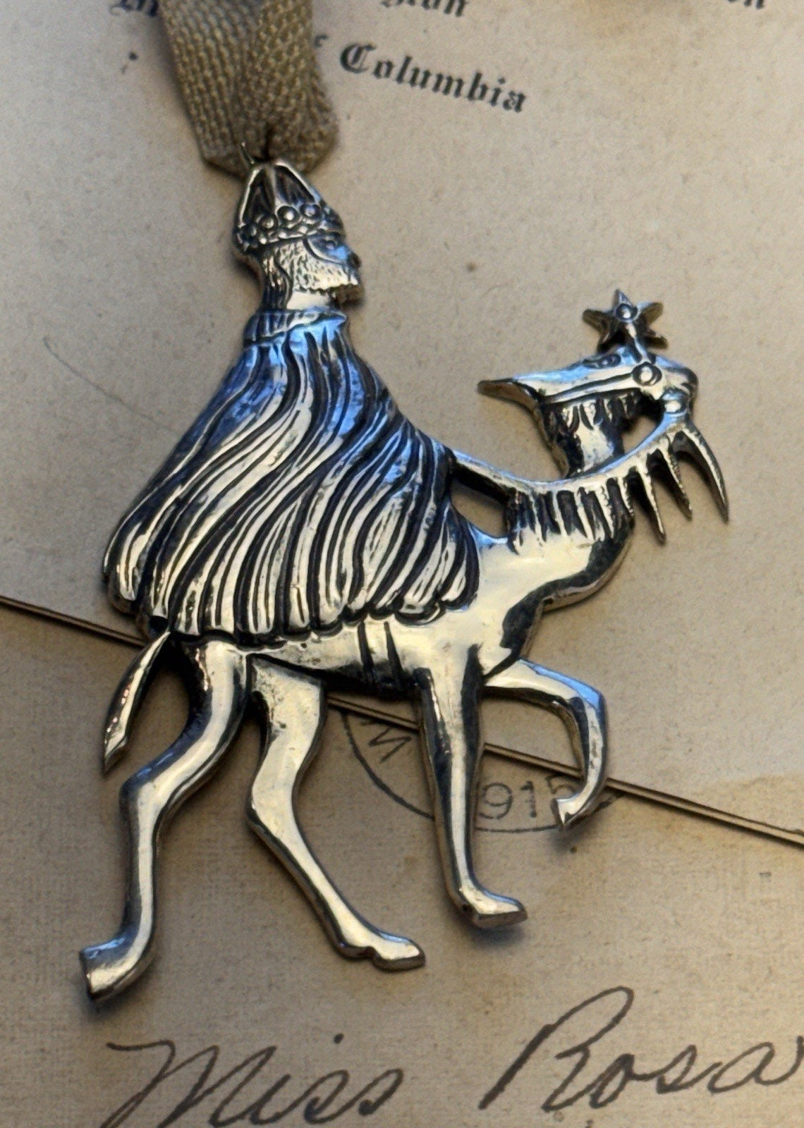 Sterling Silver Ornament Schwarzschild 1983 Wise Man Camel Christmas