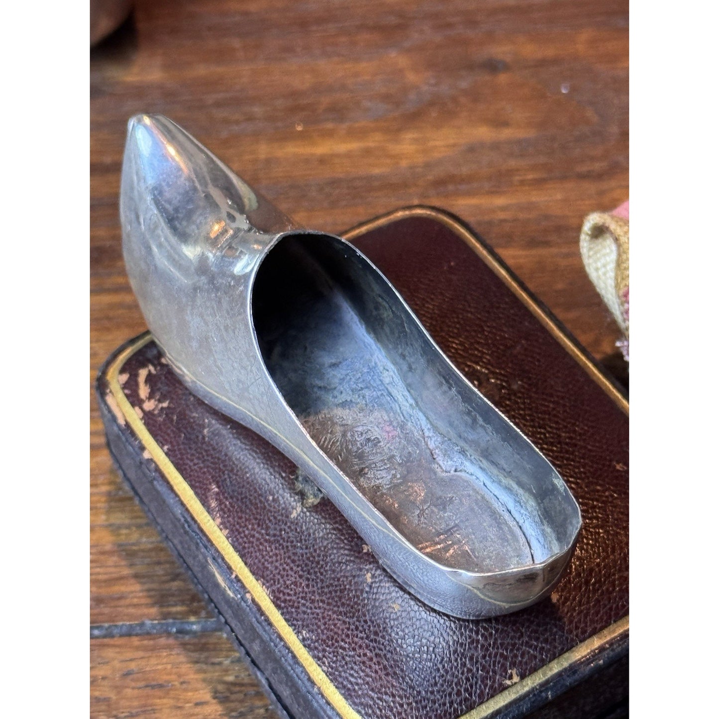 Vintage Sterling Silver Shoe Pin Cushion 3.5” Weighted Sewing Collectible