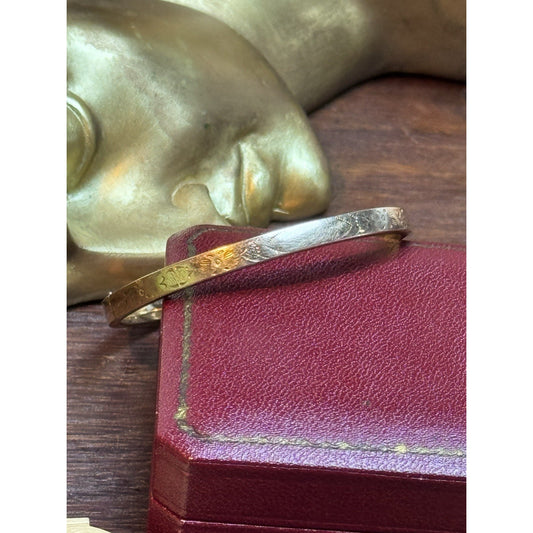 Vintage Bangle Bracelet Hayward Gold-Filled Signed 6.5” Classic Estate Jewelry