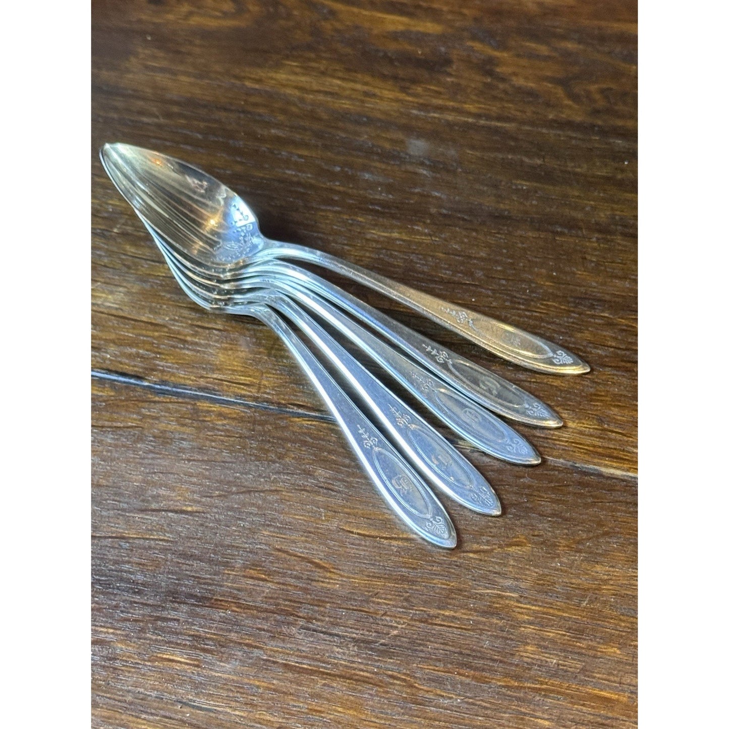 Set of 5 Community Silverplate Citrus Spoons Monogram D – 5.5”