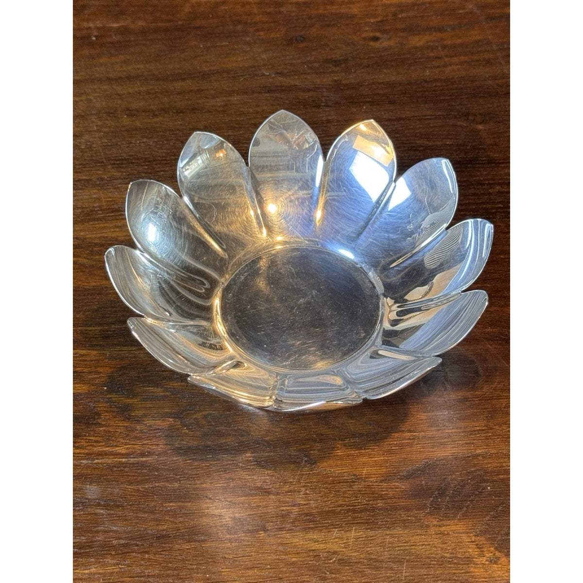 Lotus Flower Bowl Reed & Barton Silverplate Mid Century Petal Dish VINTAGE