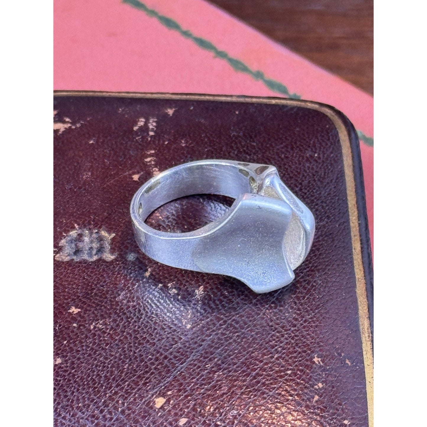 Vintage Lapponia Finland 925 Sterling Silver Modernist Ring Size 7