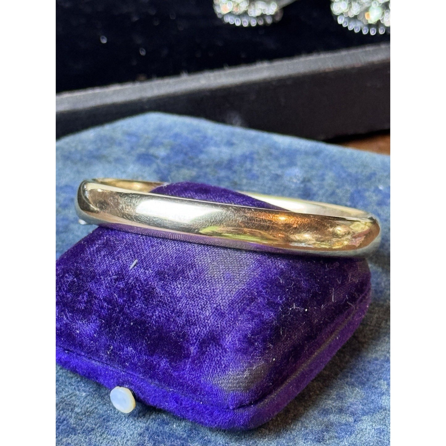 Vintage Krementz Gold Filled Hinged Bangle Bracelet Signed Fits 7” Classic