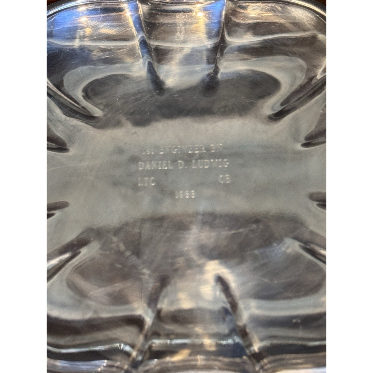 Silverplate Tray Chippendale Style Military Presentation 1968 10.5”