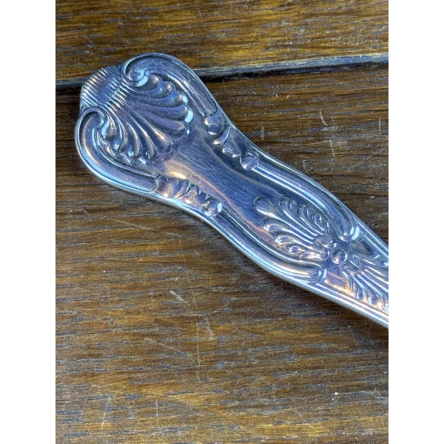 Vintage Stuffing Spoon Kings Pattern IFS Sheffield 13” Serving Spoon Silverplate