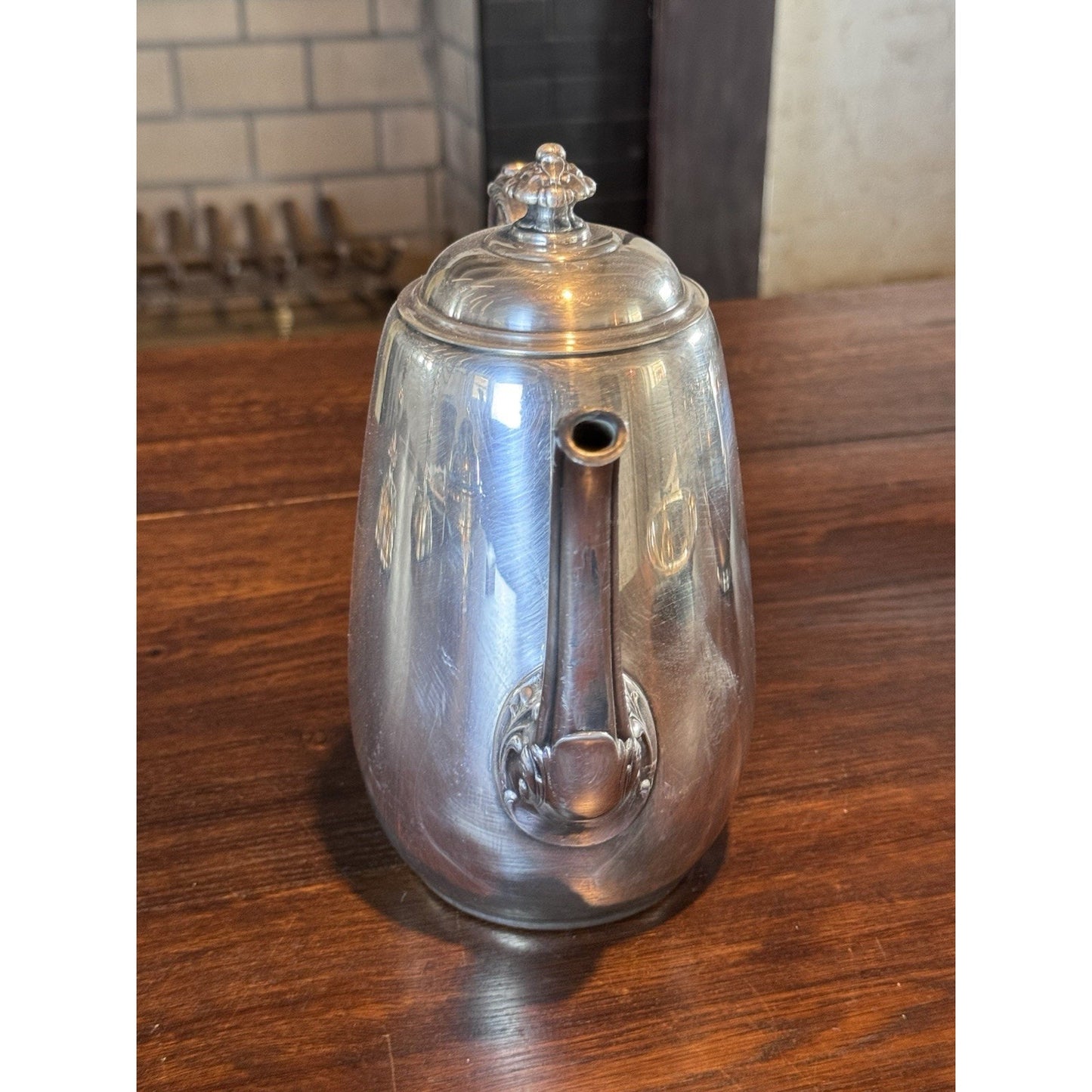 Silverplate Coffee Pot WM Rogers Vintage Hollowware Tea Server 8.5”