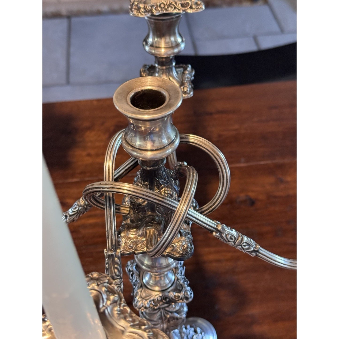 Webster Wilcox IS Silverplate 5 Light 4 WAYS Convertible Candelabra Pair 16.75”