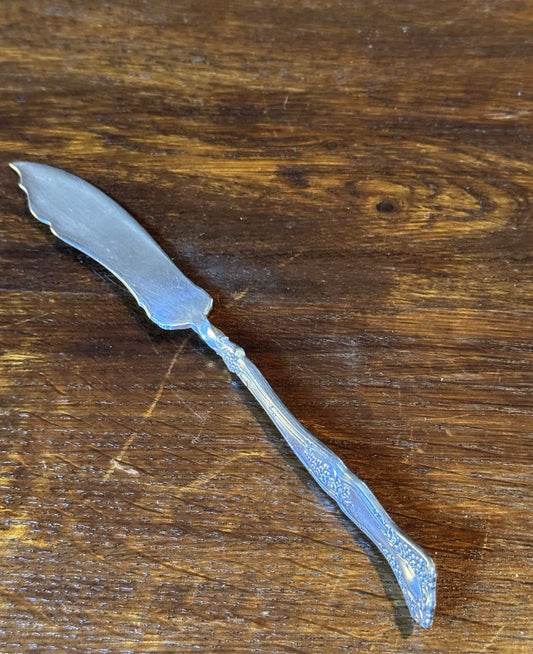 Rogers Silverplate Master Butter Knife Grape & Scroll Design 7” Serving