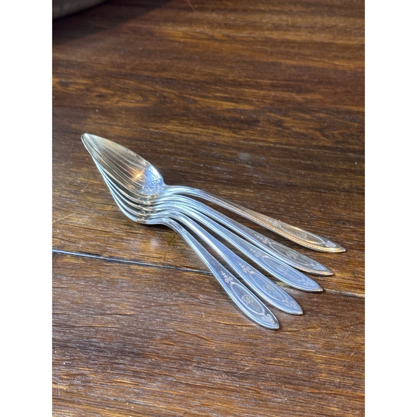 Set of 5 Community Silverplate Citrus Spoons Monogram D – 5.5”